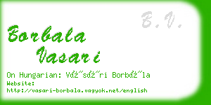 borbala vasari business card